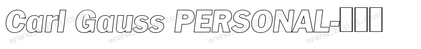 Carl Gauss PERSONAL字体转换